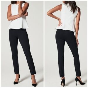Spanx Black The Perfect Back Seam High Rise Skinny Ankle Ponte Trouser Pants